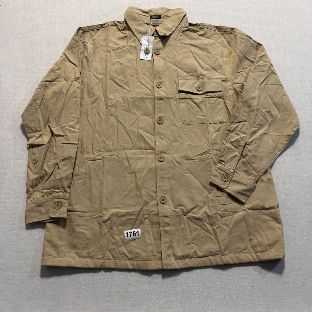 Coof Andy Button up Long Sleeve Shirt Men Sz M Brown Brand New